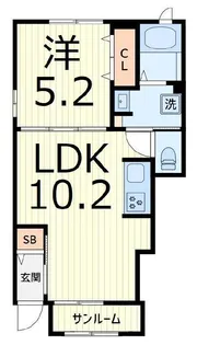 KメゾンI【1階】の間取り