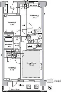 ソアラノーム荻窪天沼【5階】の間取り