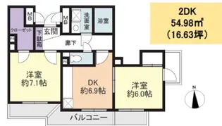 リビエール宮の坂【2階】の間取り