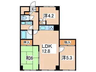 ルミネ浦賀【1階】の間取り