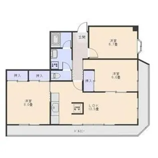 グリーンプラザ【8階】の間取り