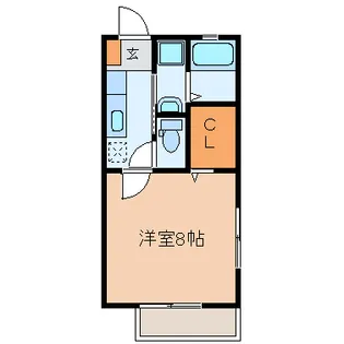 イーストタウンB【1階】の間取り
