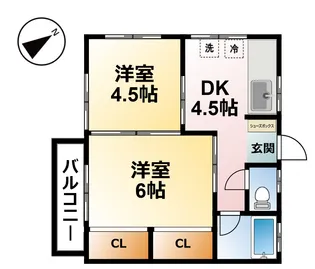 千葉県茂原市東郷【アパート】の間取り