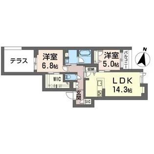 リラフォート 槙【1階】の間取り