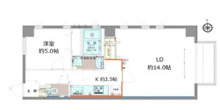 メルビ・ケイ【4階】の間取り