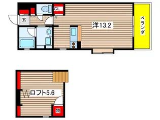 ダブルス可部南【1階】の間取り