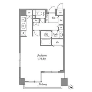 白金台アパートメント【4階】の間取り