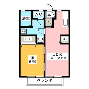 メゾン・アムール【1階】の間取り