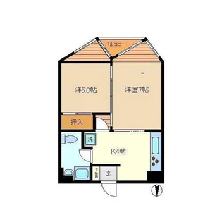 東京都新宿区北新宿2【マンション】の間取り