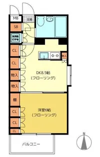 ワコーレ東中野II【2階】の間取り
