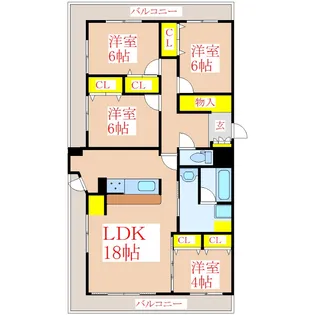 国分大善ビル【5階】の間取り