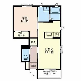 ハックベリー B【1階】の間取り