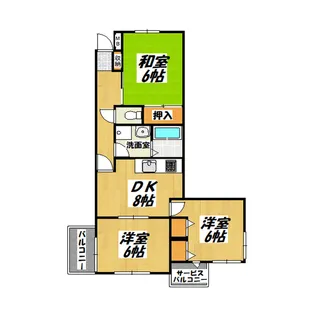 パティオ常盤【5階】の間取り