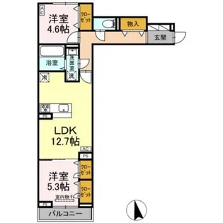セレスティア竹ノ塚II【3階】の間取り