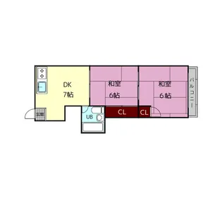南生駒ハイツ【2階】の間取り