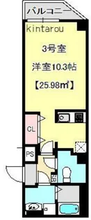 グランブルー森下 203【2階】の間取り