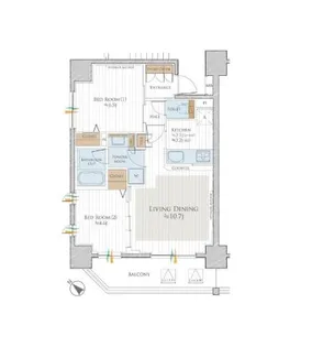 パレステージ神田【2階】の間取り