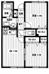 シャルマンフジミ【1階】の間取り
