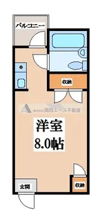 コスモス住道【2階】の間取り
