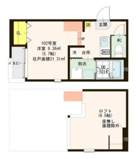 京都府京都市伏見区淀下津町【アパート】の間取り
