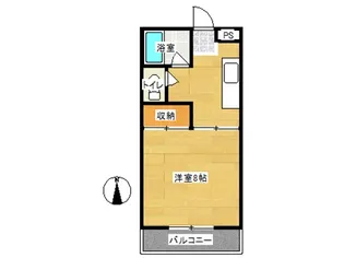 サンパレス美須々【1階】の間取り
