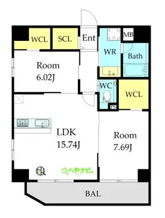 愛知県名古屋市北区志賀町4【マンション】の間取り