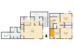 神奈川県横浜市青葉区新石川1【一戸建】の間取り
