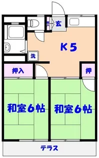 コーポ大野【1階】の間取り