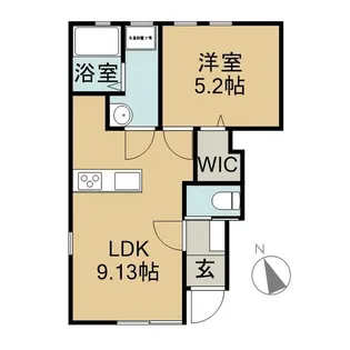 リーブルファイン東磯山【1階】の間取り