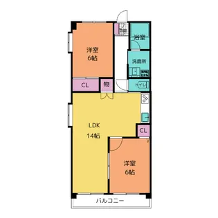 ルミエール原【10階】の間取り