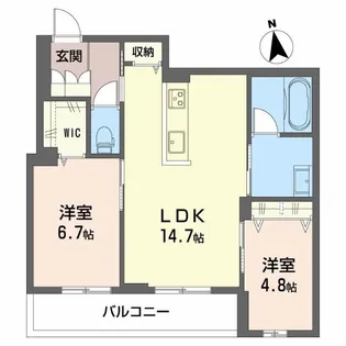 シャーメゾン加納神明【2階】の間取り