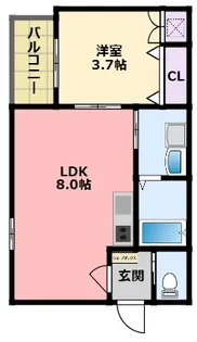 メゾンプラーナ笠屋【1階】の間取り