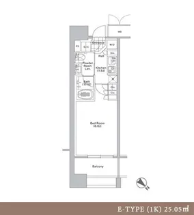 コンフォリア渋谷WEST【8階】の間取り
