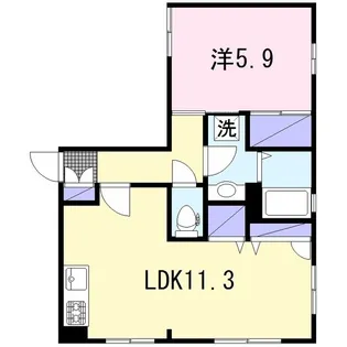 シャルムハイツ岸田【1階】の間取り