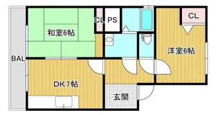 コーポひまわり【1階】の間取り