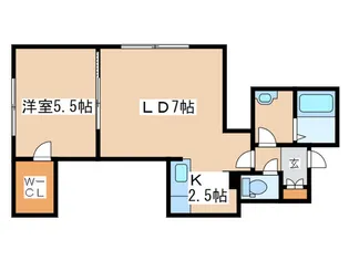 スノ-チャイルド平岸【2階】の間取り