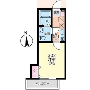 CasaMoma中野島【3階】の間取り