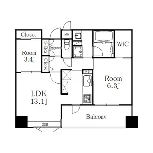 エンクレスト博多PREMIER【10階】の間取り