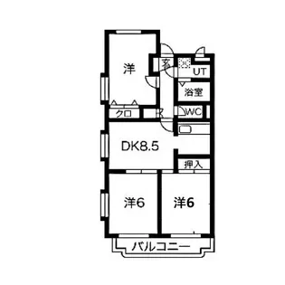 ア・ドリーム北仙房【3階】の間取り