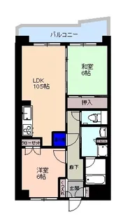 トレフォイルナカノブ【1階】の間取り