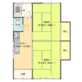 若宮上町島田アパート【2階】の間取り