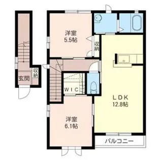 クレールメゾンE【2階】の間取り