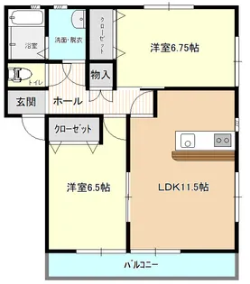 国行ハイツ【1階】の間取り