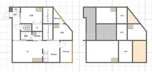 Alte Meister Maruyama(アルテマイスター丸山)【2階】の間取り