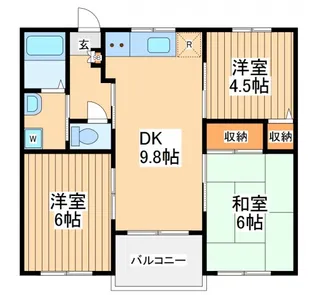 ビバグリーンヒル【4階】の間取り