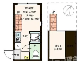 ハーモニーステージ上北沢【2階】の間取り