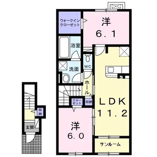 アルカンシエルIII【2階】の間取り