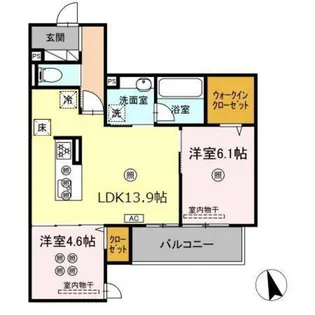 グランシャリオ【1階】の間取り
