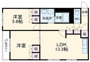サウスガーデン砂山【2階】の間取り