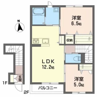シャーメゾンアンビシャス【2階】の間取り